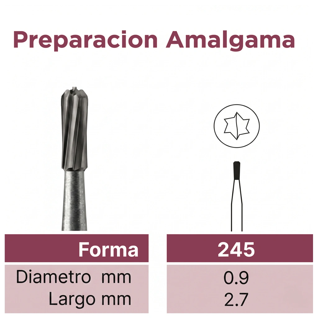 Fresa Carburo Pera Larga FG 245 - Midwest
